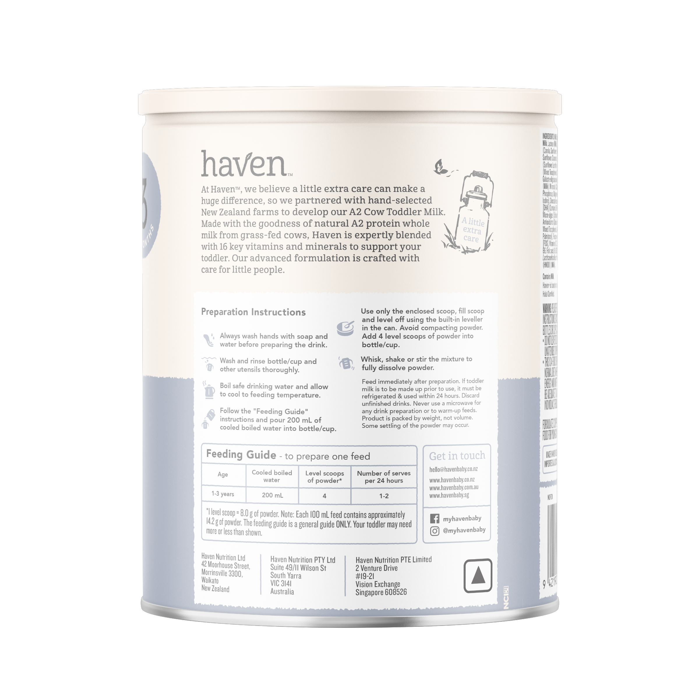 Haven A2 Cow Toddler Milk