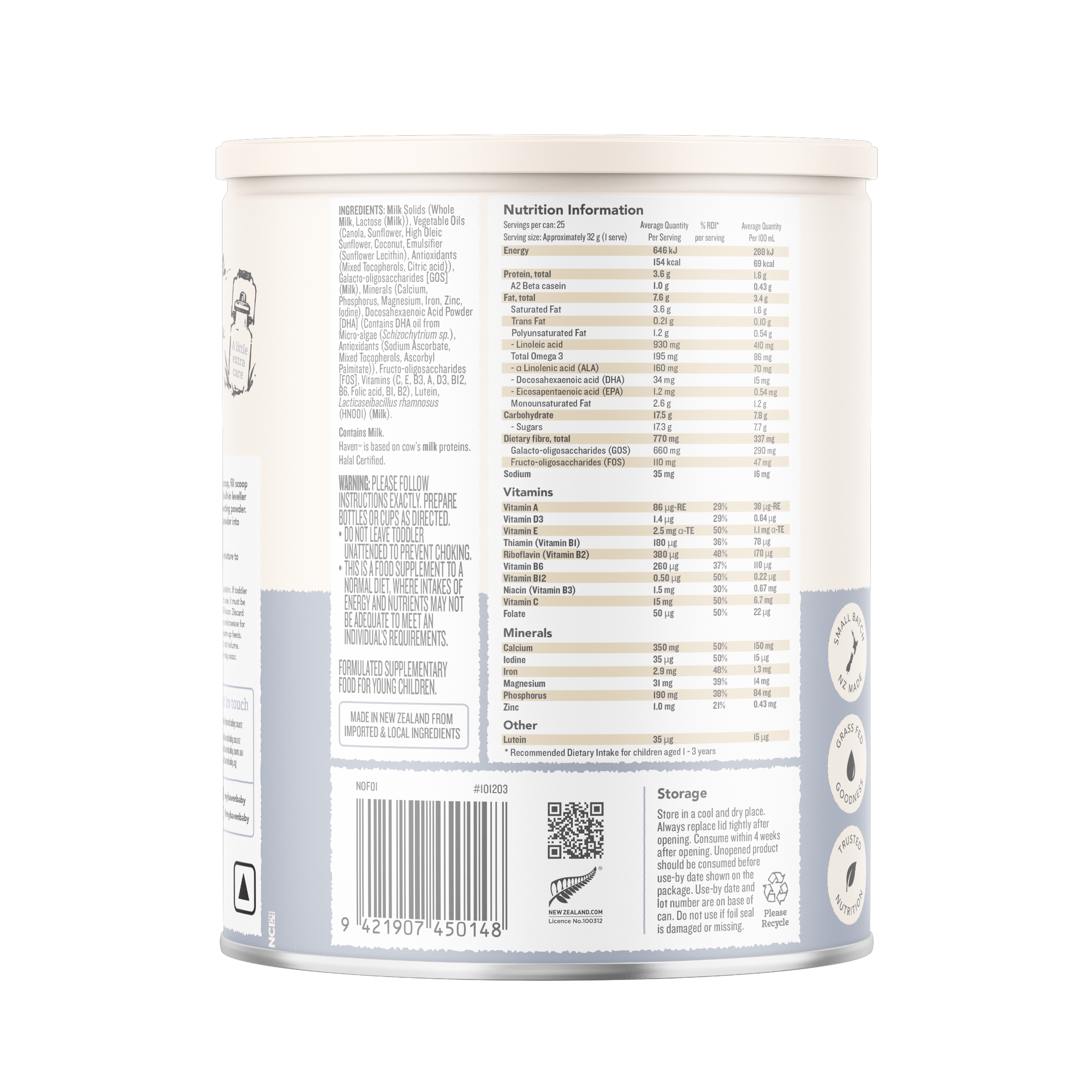 Haven A2 Cow Toddler Milk