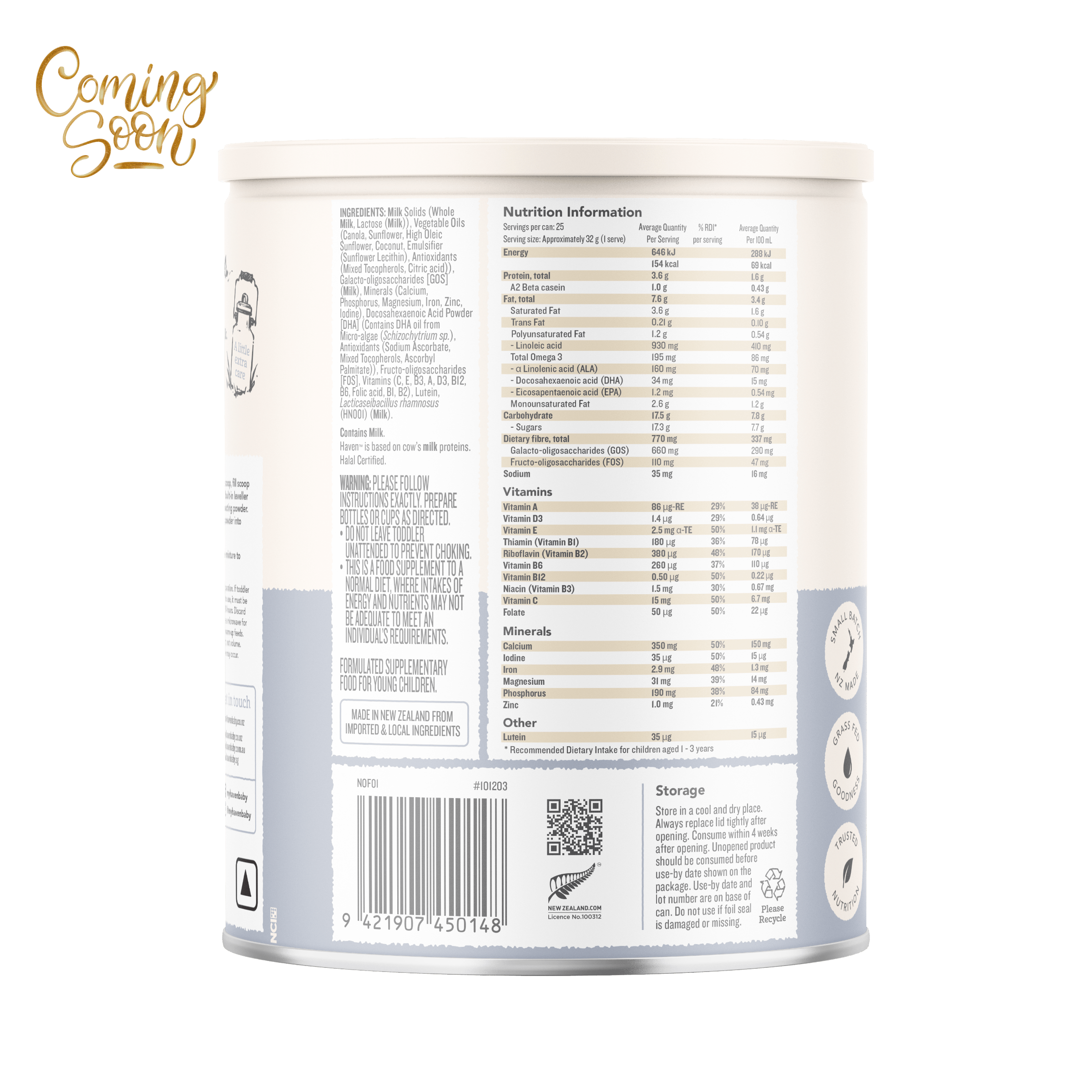 Haven A2 Cow Toddler Milk